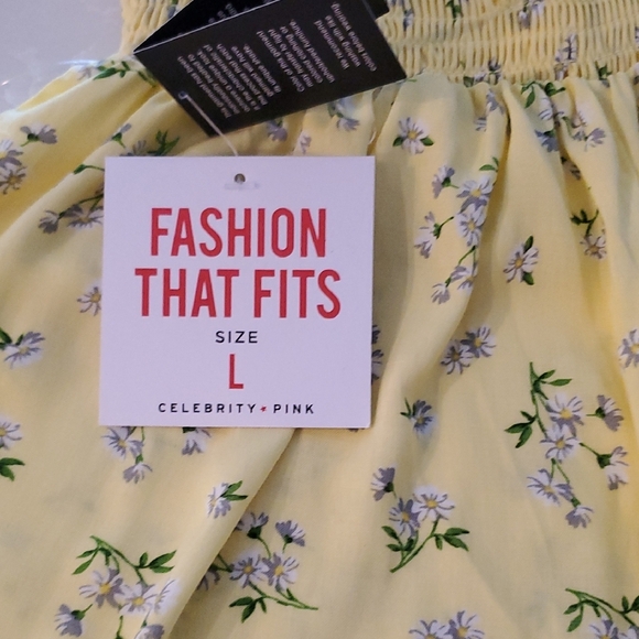 Celebrity Pink Light Yellow Floral Skirt - Picture 2 of 2